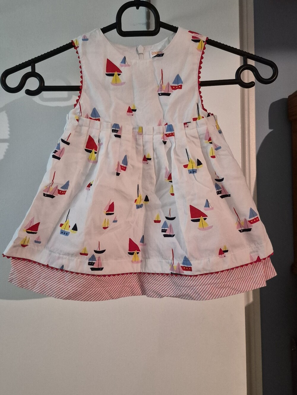 Vintage 2006 Gymboree Sailboat Rickrack Summer Dress Size 3 - 6 Months